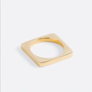 Noonday Collection Squared Brass Ring size 7